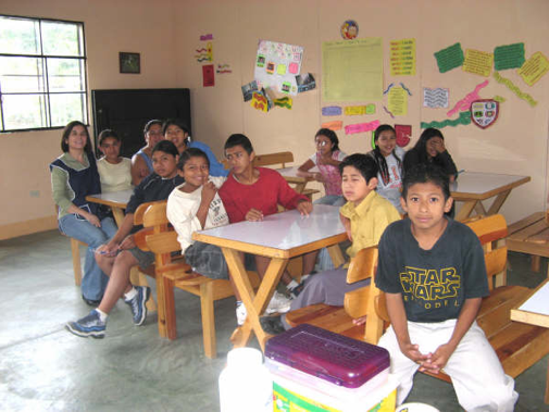 Edy with his classmates in the Limon academy in 2006